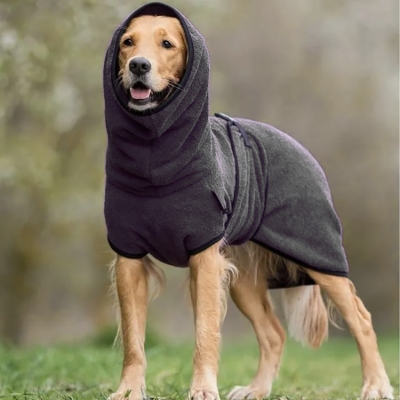 Флисовая попона для выгула собак Nord серая, 4XL-2